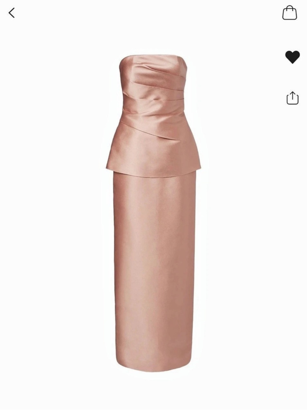 Alfred Sung Nora Style D858 Strapless Satin Maxi Dress with Cascade Ruffle